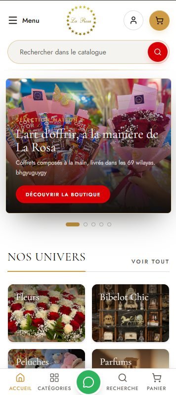 La Rosa Fleuriste sur téléphone